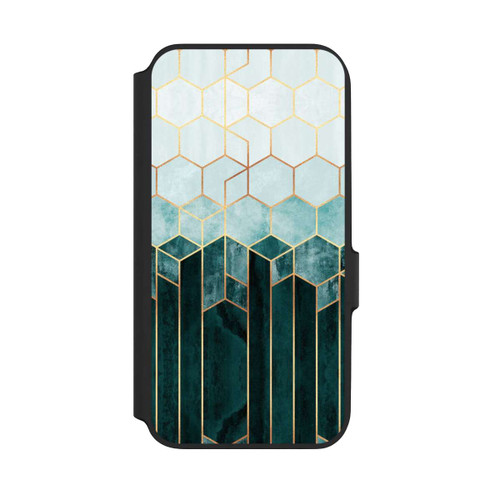 Samsung Galaxy A54 5G NIVOflip Blaugrüne Sechsecke