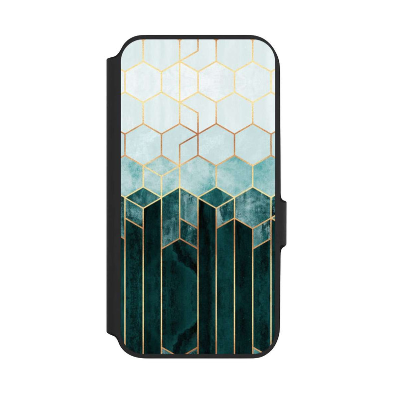 Galaxy A54 5G NIVOflip Blaugrüne Sechsecke