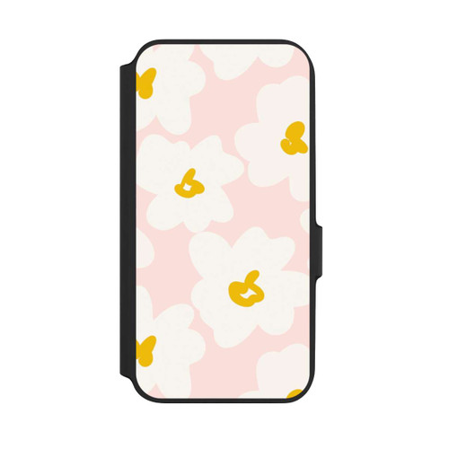 Samsung Galaxy A54 5G NIVOflip Retro Blumenwand Gänseblümchen Aprikose