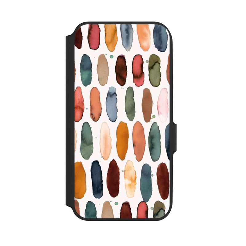 Galaxy A54 5G NIVOflip Aquarellstriche aus mineralischem Terrakotta