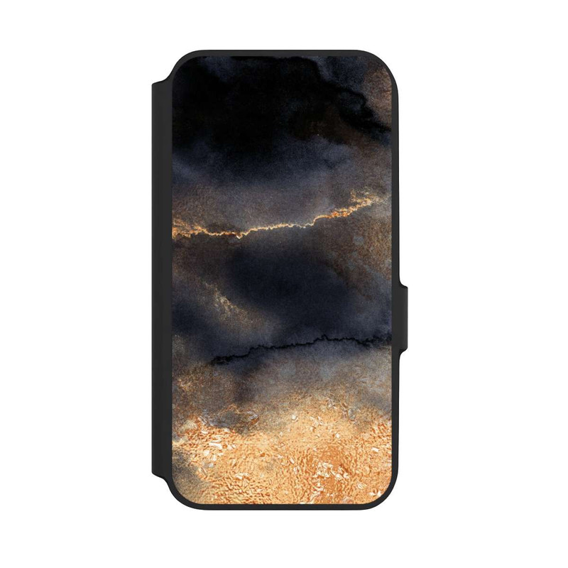 Galaxy A54 5G NIVOflip Schwarzer Marmor Goldstaub Look