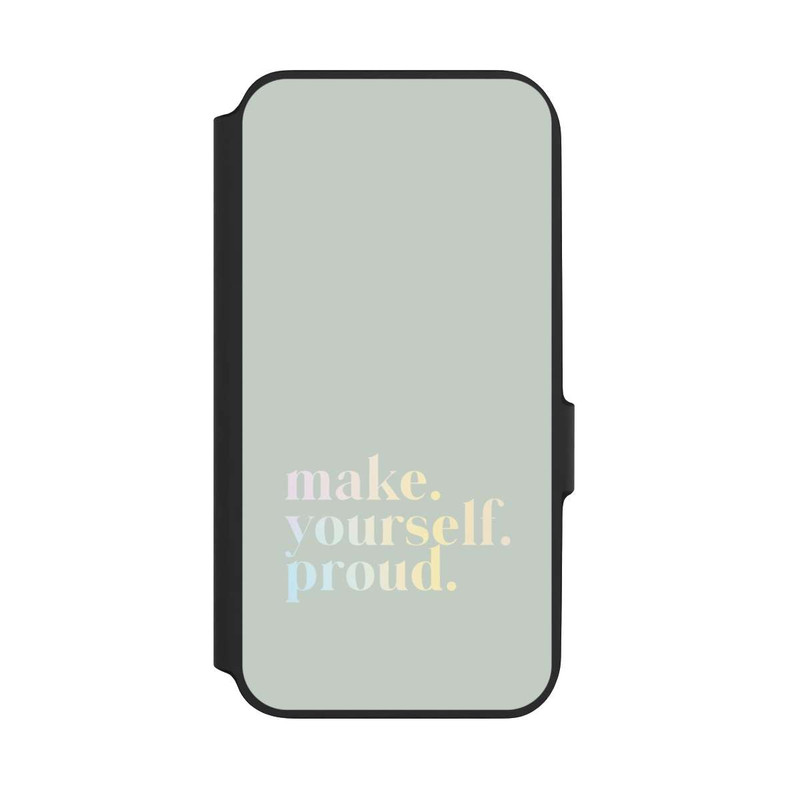 Galaxy A54 5G NIVOflip Make Yourself Proud Zitat-Minze und Farbverlauf