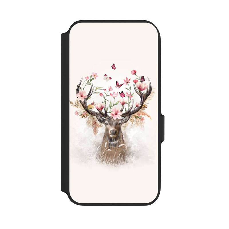 Galaxy A54 5G NIVOflip Hirsch Blumen Geweih