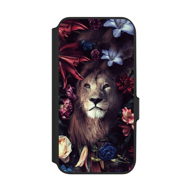Galaxy A54 5G NIVOflip Lion & Fleurs Colorées