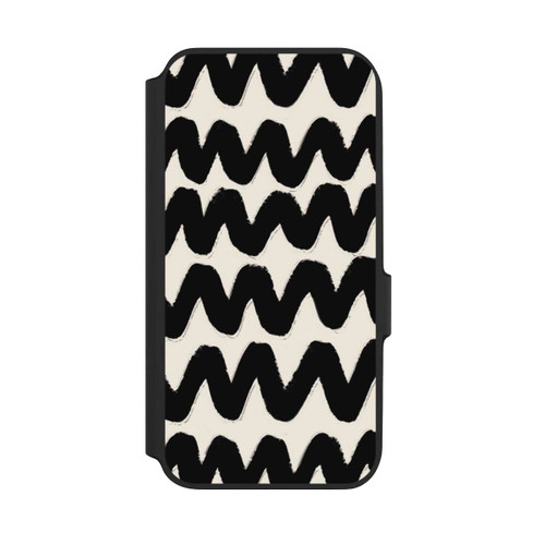 Samsung Galaxy A54 5G NIVOflip Vagues Noires Pattern