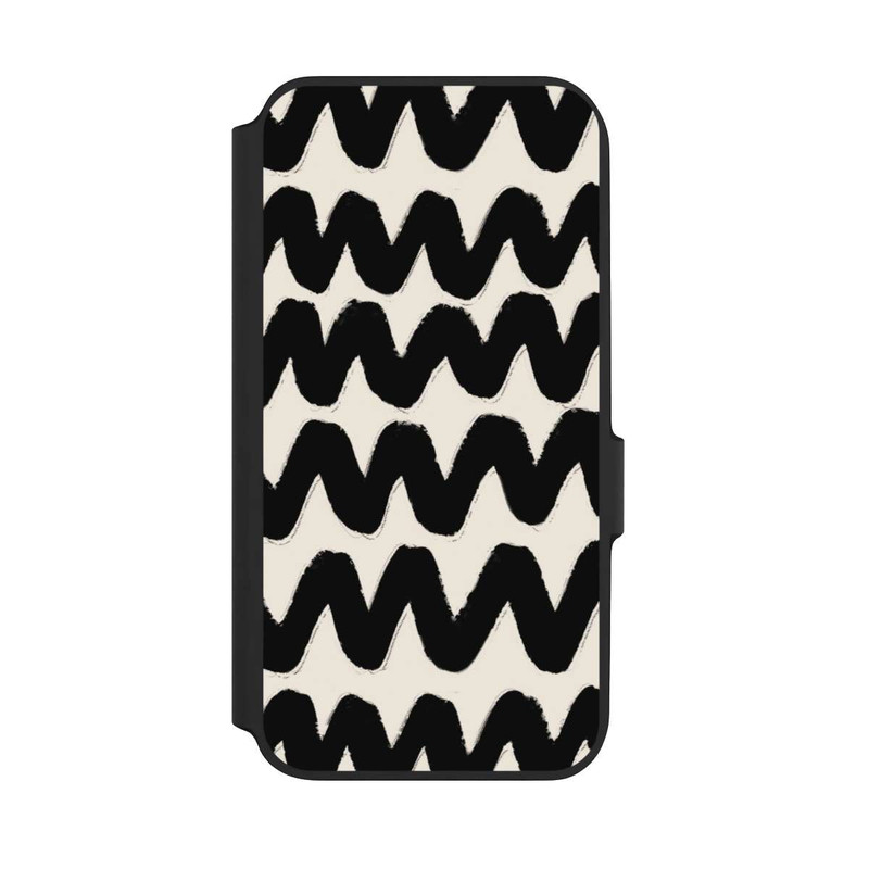 Galaxy A54 5G NIVOflip Vagues Noires Pattern