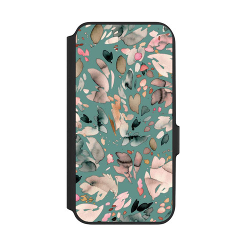 Samsung Galaxy A54 5G NIVOflip Fleurs abstraites, pétales vert
