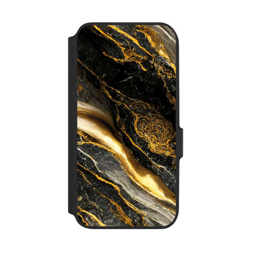 Samsung Galaxy A54 5G NIVOflip Schwarze Marmor Goldschichten