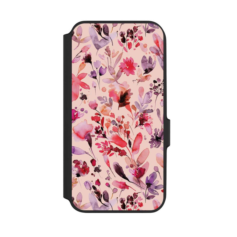Galaxy A54 5G NIVOflip Künstlerische Blumen Viva Magenta