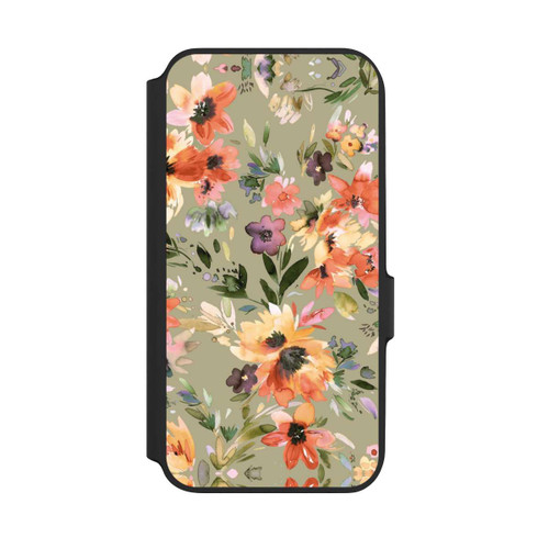 Samsung Galaxy A54 5G NIVOflip Malerische tropische Blumen Salbeigrün