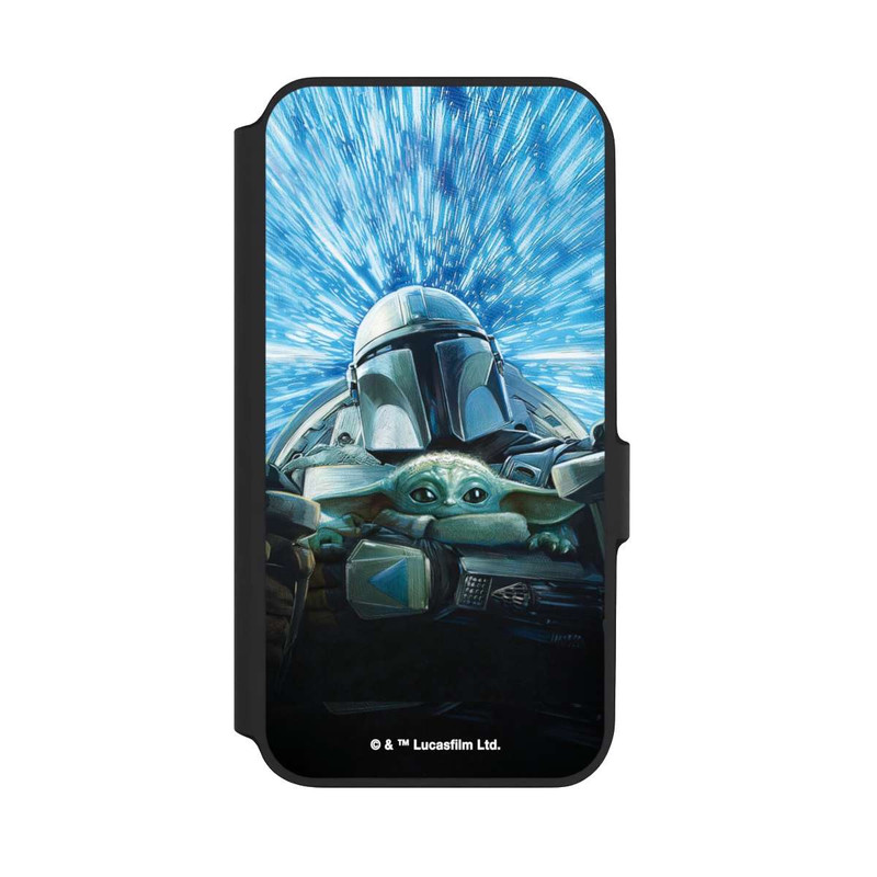 Galaxy A54 5G NIVOflip Grogu und Mando fliegen blau
