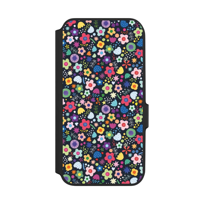 Galaxy A54 5G NIVOflip Psychedelic Flowers Multi Black