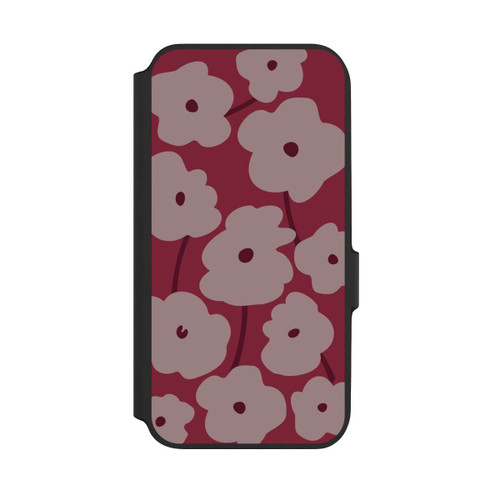 Samsung Galaxy A54 5G NIVOflip Minimalistische Blumen Bordeaux