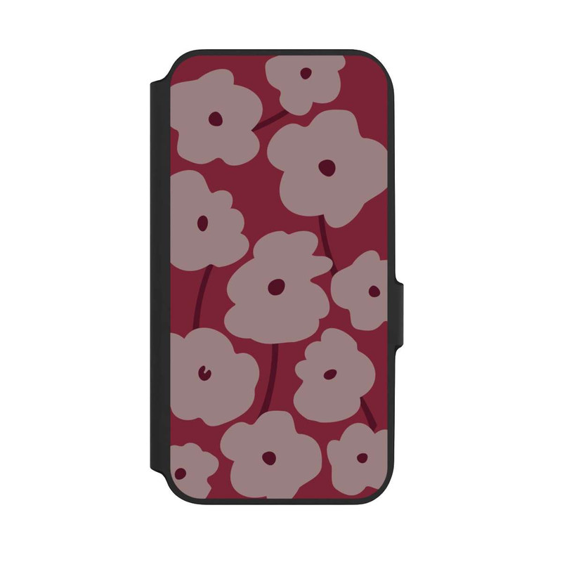 Galaxy A54 5G NIVOflip Minimalistische Blumen Bordeaux