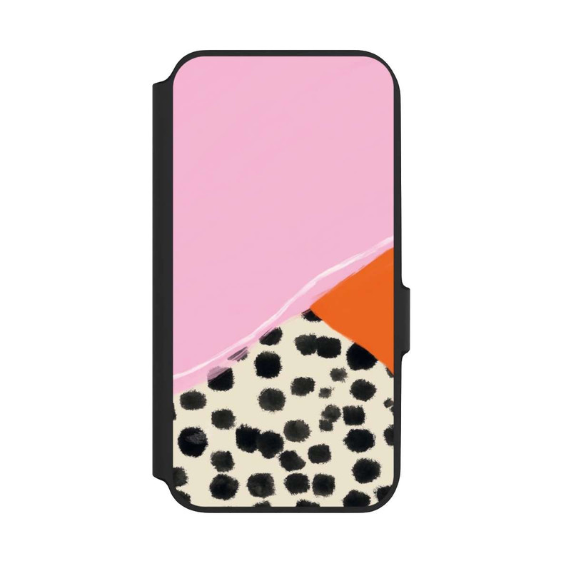 Galaxy A54 5G NIVOflip Rosa und Orange Gepunkteter Hintergrund