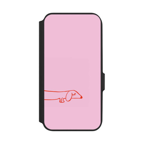 Samsung Galaxy A54 5G NIVOflip Dachshund Illustration Pink