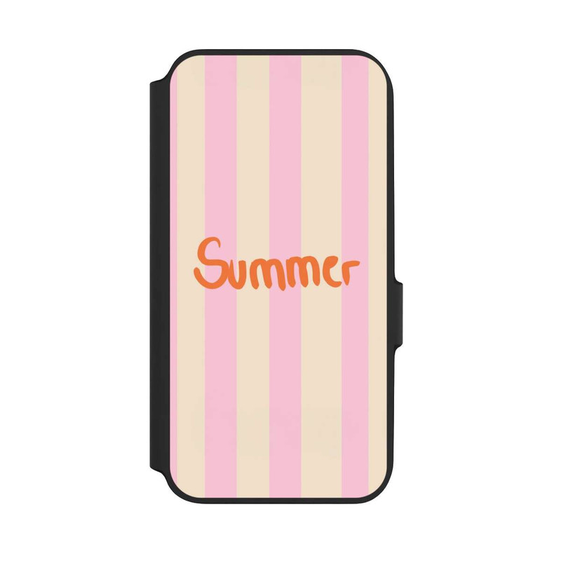 Galaxy A54 5G NIVOflip Summer- Rosa und Orange Streifen Hintergrund