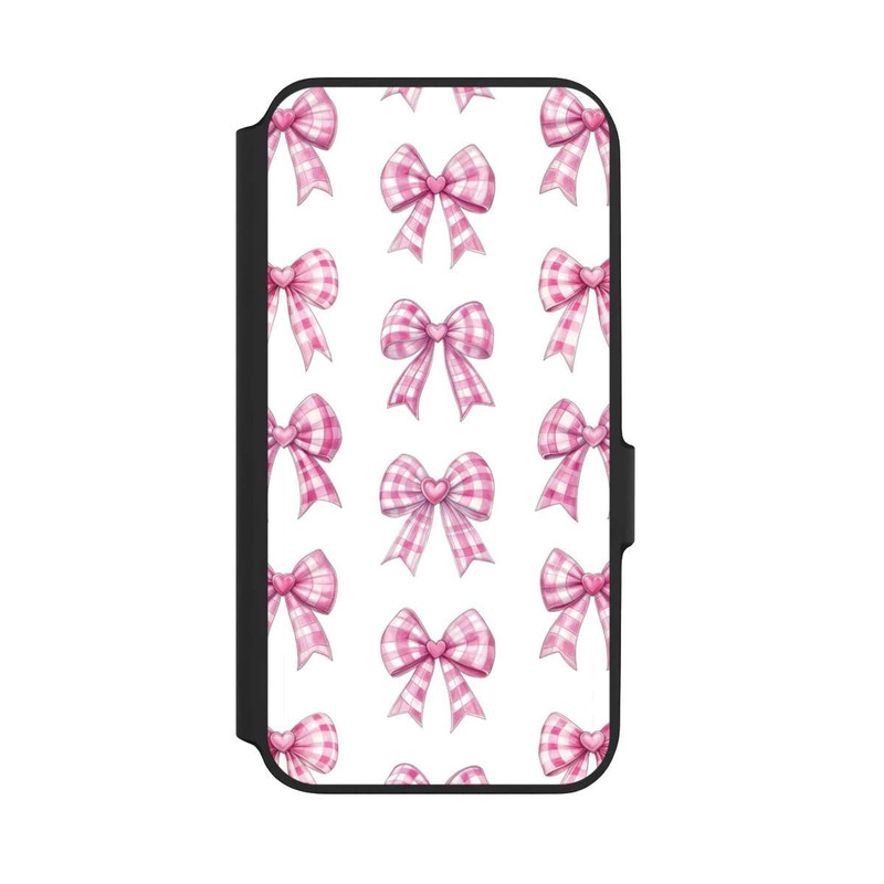 Galaxy A54 5G NIVOflip Pink Gingham Hearts and Bows