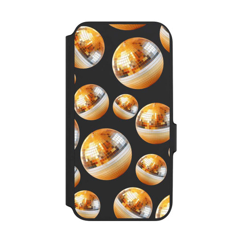 Samsung Galaxy A54 5G NIVOflip Discokugel Party Gold Orange Transparent mit KI