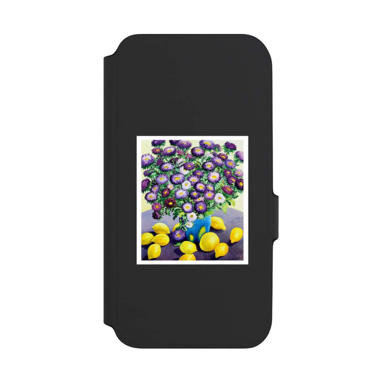 Galaxy A54 5G NIVOflip Purple Asters and Lemons by Christopher Ryland