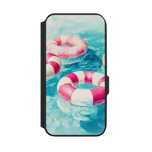 Samsung Galaxy A54 5G NIVOflip Gestreifte Schwimmringe im Pool