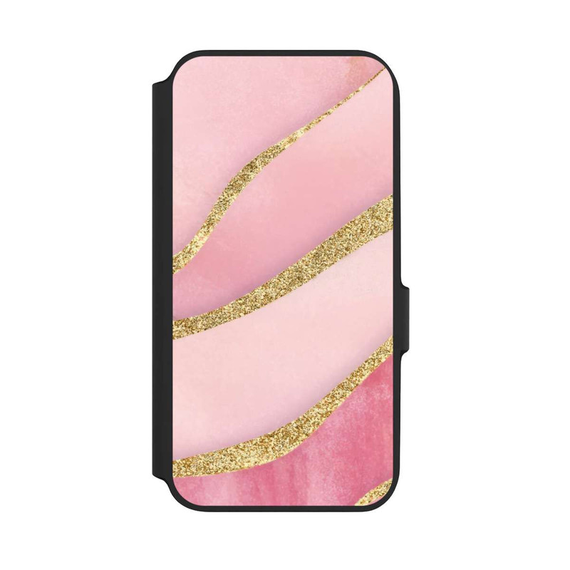 Galaxy A54 5G NIVOflip Pink Marble Goldprint Stripes