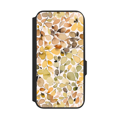 Samsung Galaxy A54 5G NIVOflip Eucalyptus Watercolor Leaves Brown Autumn