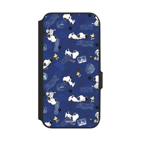 Samsung Galaxy A54 5G NIVOflip Peanuts Travel Stamps Pattern Blue