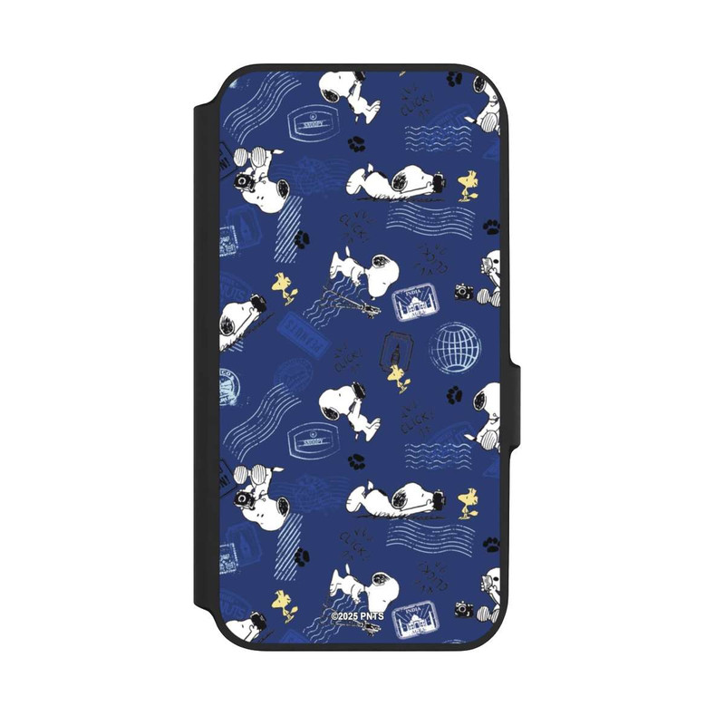 Galaxy A54 5G NIVOflip Peanuts Travel Stamps Pattern Blue