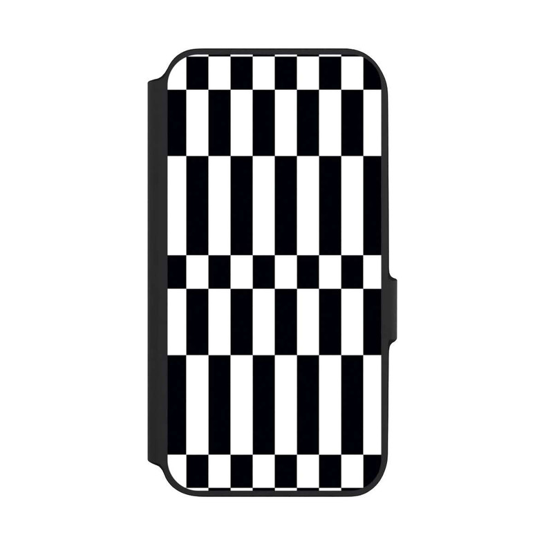 Galaxy A54 5G NIVOflip Checked Abstract Bold Black and White Color Block