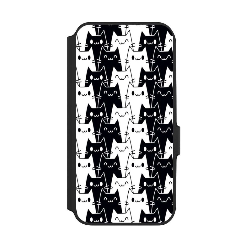 Galaxy A54 5G NIVOflip Papier Peint Chat Noir Blanc