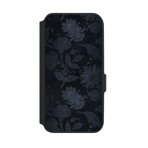 Samsung Galaxy A54 5G NIVOflip  Silberne Blumen auf Samt