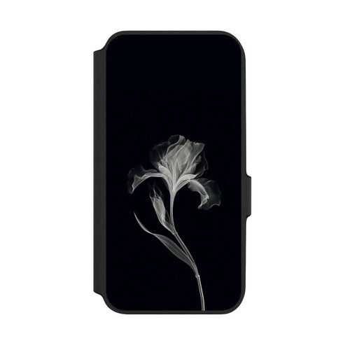 Samsung Galaxy A54 5G NIVOflip Fleur négative Gris sur noir avec IA