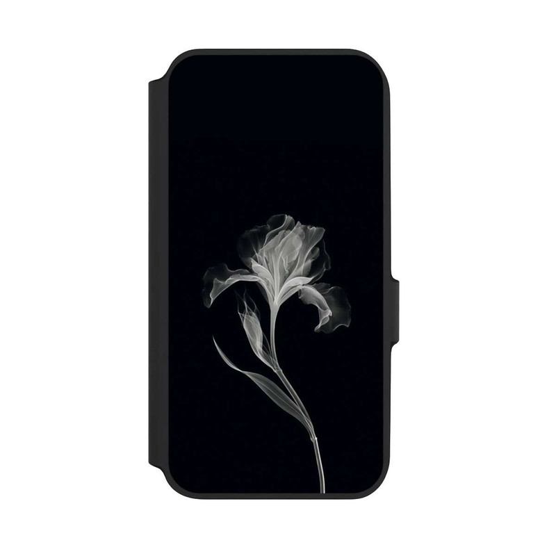 Galaxy A54 5G NIVOflip Fleur négative Gris sur noir avec IA