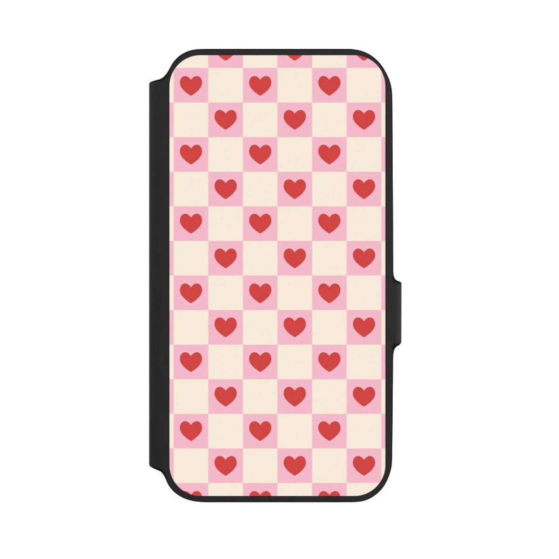 Galaxy A54 5G NIVOflip Valentine Checked Hearts Pattern Pink