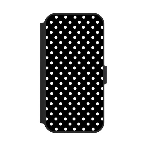 Apple iPhone 15 NIVOflip Polka Dots Schwarz und Weiß