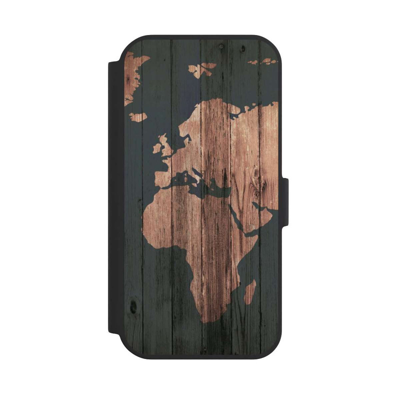 iPhone 15 NIVOflip Wooden World Map