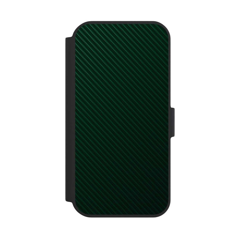 iPhone 15 NIVOflip Vert de course britannique Carbone
