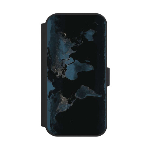 Apple iPhone 15 NIVOflip Carte du Monde Nuit
