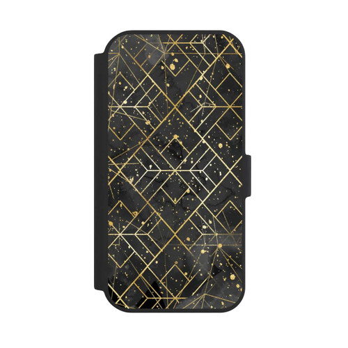 Apple iPhone 15 NIVOflip Marble Black Grid