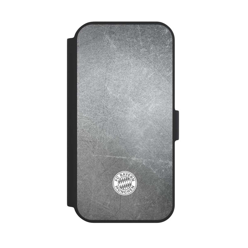 iPhone 15 NIVOflip Classic FCB Logo Small - White on Metal Look