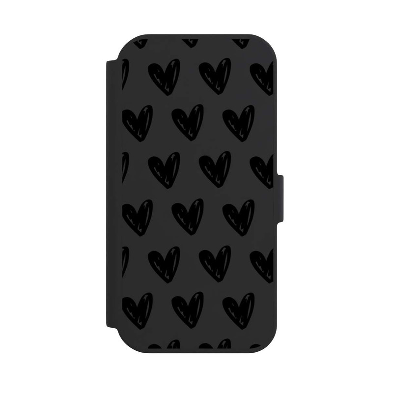 iPhone 15 NIVOflip Herzen Schwarz ohne Hintergrund