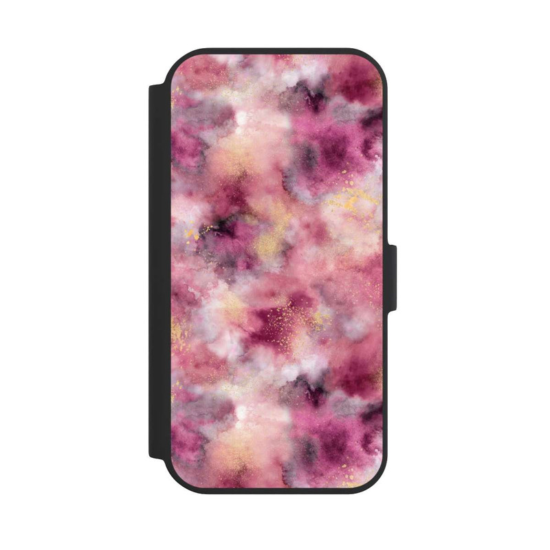 iPhone 15 NIVOflip Rauchiges Marmoraquarell rosa