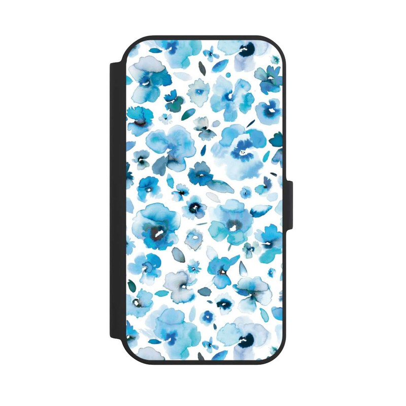 iPhone 15 NIVOflip Blaue tropische Blumen