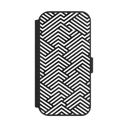 Apple iPhone 15 NIVOflip Schwarz und Weiß ZigZag