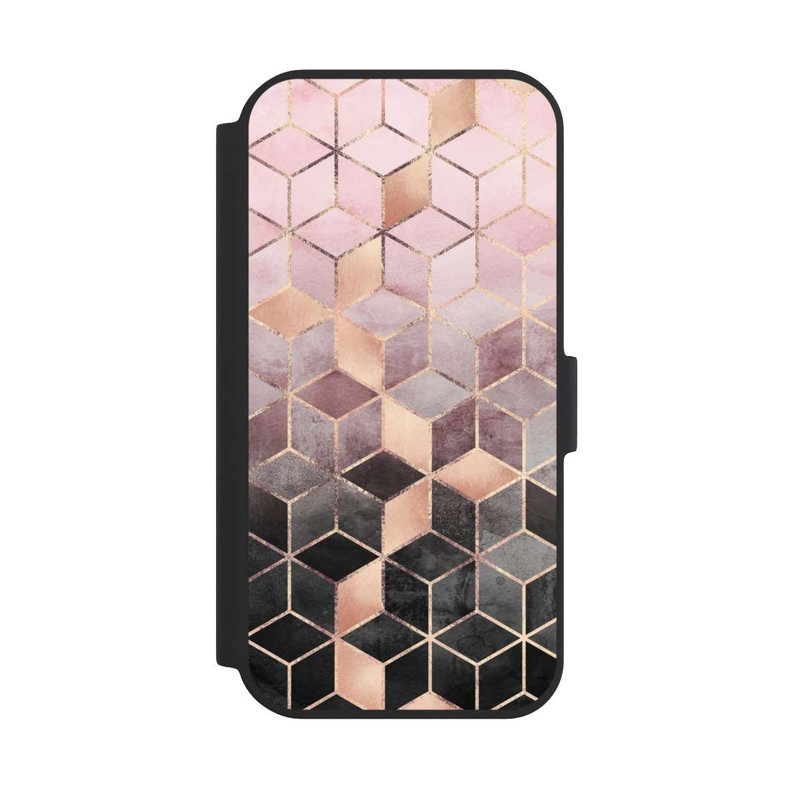 iPhone 15 NIVOflip Pink-grauer Farbverlauf Würfel Druck