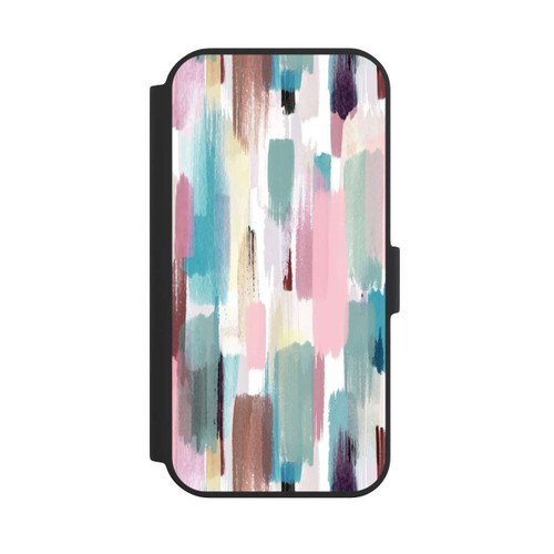 Apple iPhone 15 NIVOflip Abstrakte Pinselstriche in Pastelltönen