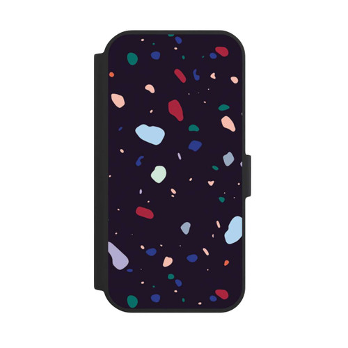 Apple iPhone 15 NIVOflip Moderner dunkel abgerundeter Terrazzo