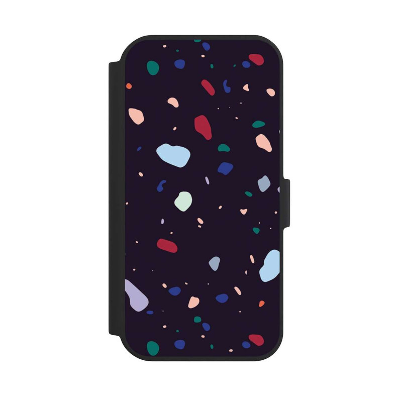iPhone 15 NIVOflip Moderner dunkel abgerundeter Terrazzo