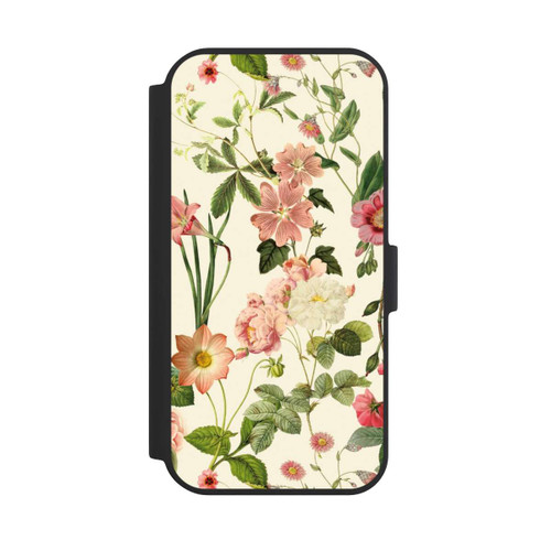 Apple iPhone 15 NIVOflip Fleurs sauvages sur jaune clair